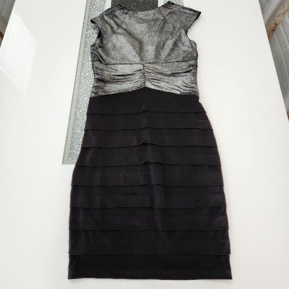 PEWTER AND BLACK COCKTAIL DRESS - Picture 2 of 7